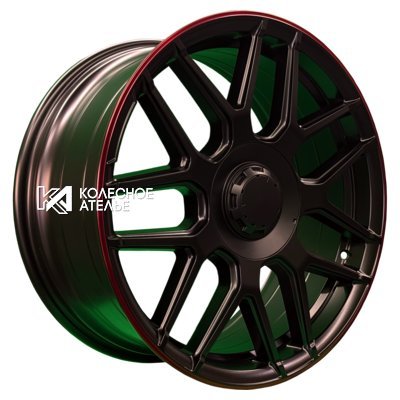 PDW L5424 Satin Black Red Lip 8.5x19/5x130 D66.6 ET38  
