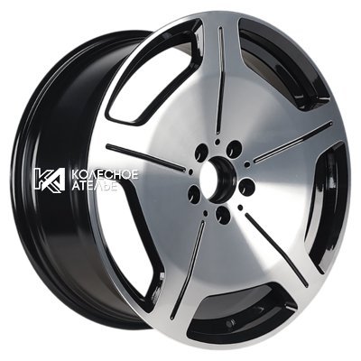 INCH ULF-R20 Black machine face+milling spokes before painting 9.5x20/5x112 D66.56 ET43  